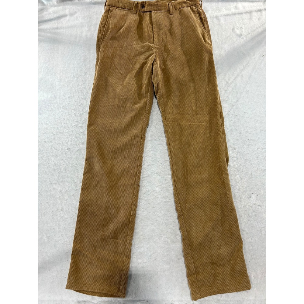 Peter Millar Nanoluxe Corduroy Pants Mens 32‎ Tan Brown Straight Leg Trousers